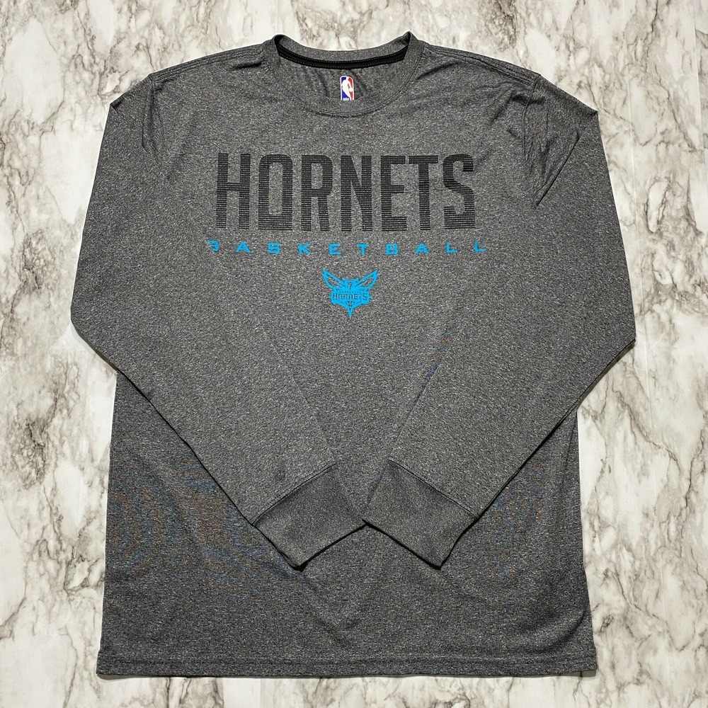 Charlotte Hornets NBA Basketball Mens T Shirt Adult Size M Gray Logo UNK
